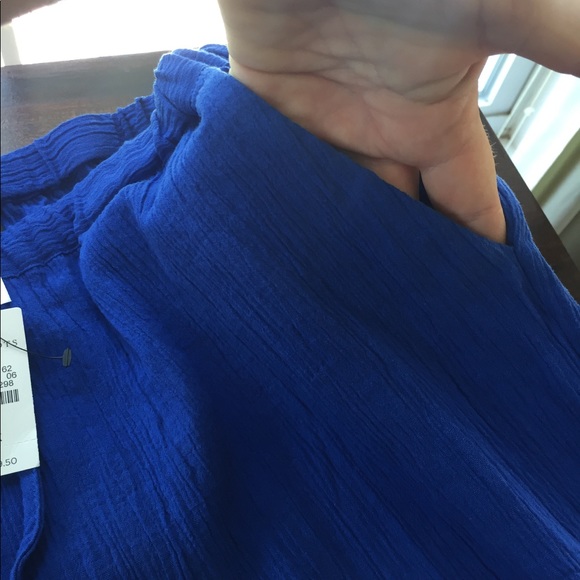 Talbot blue crinkle cotton pants - Picture 3 of 8